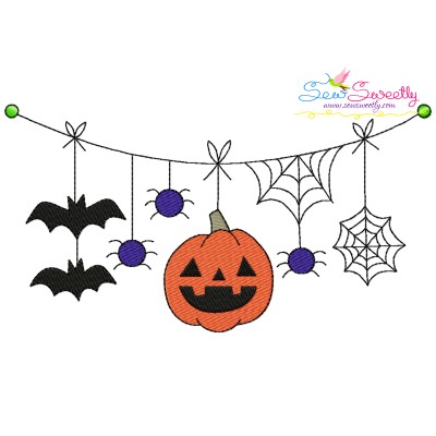 Machine Embroidery Design - Halloween Border-5-1