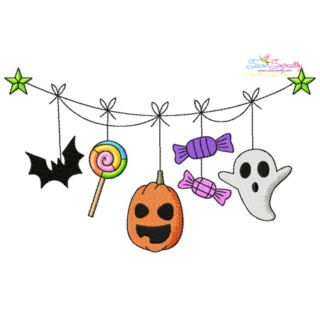 Machine Embroidery Design - Halloween Border-1-1