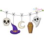 Halloween Borders Embroidery Design Bundle-8