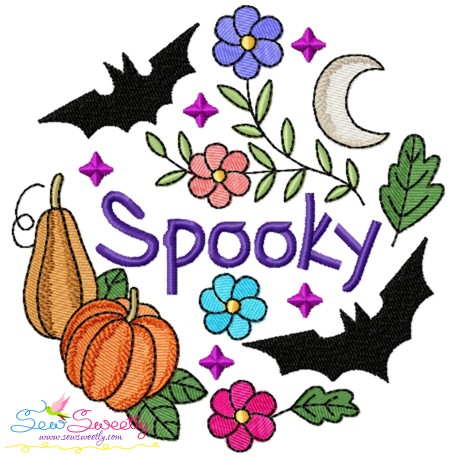 Embroidery Design - Spooky Halloween Frame