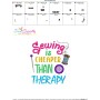 Sewing Is Cheaper Than Therapy Embroidery Design Pattern-2