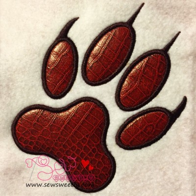 Wolf Paw Print Applique Design Pattern-1