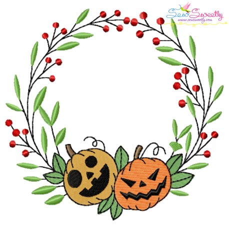 Embroidery Design - Jack-O-Lanterns Halloween Frame-1