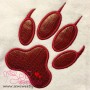Wolf Paw Print Applique Design Pattern-2