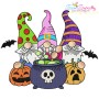Embroidery Design - Halloween Gnomes Trio-1