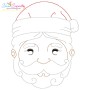 Bean Stitch Santa Face Embroidery Design Pattern-1