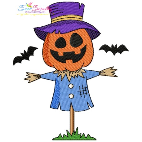 Embroidery Design - Jack-O-Lantern Scarecrow-1