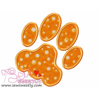 Dog Paw Print Applique Design Pattern-1