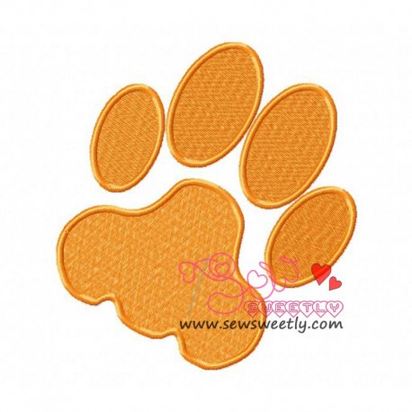 Dog Paw Print Embroidery Design- 1