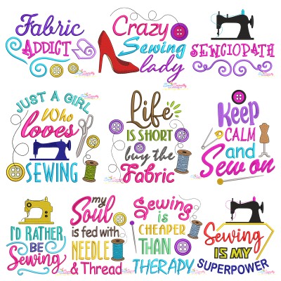 Sewing Lettering Embroidery Design Bundle-1