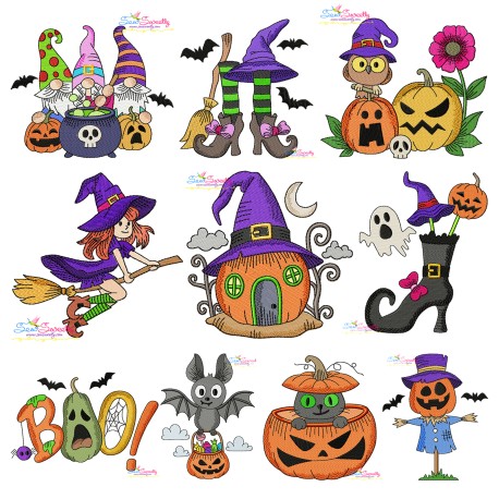 Halloween Embroidery Design Bundle-1