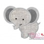 Cute Elephant Applique Design Pattern-3