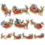 Santa Sleigh Embroidery Design Bundle-1