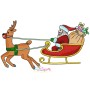 Santa Sleigh Embroidery Design Bundle-4