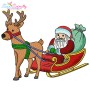 Santa Sleigh Embroidery Design Bundle-9