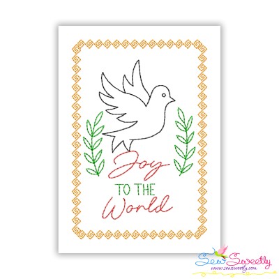 Christmas Cardstock Embroidery Design - Joy To The World-1