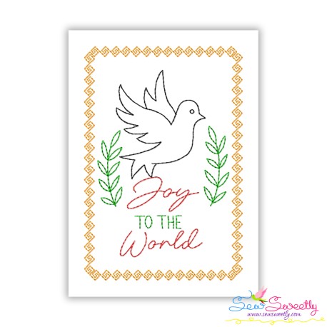 Christmas Cardstock Embroidery Design - Joy To The World