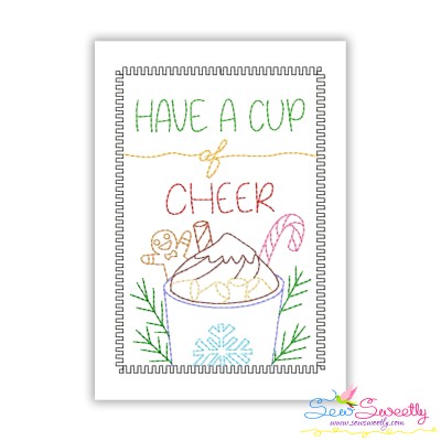 Christmas Cardstock Embroidery Design - Have a Cup of Cheer-1