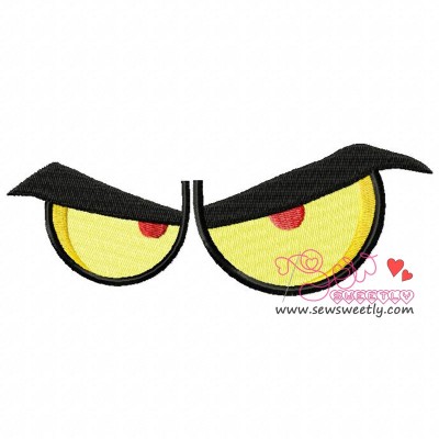 Angry Eyes Embroidery Design Pattern-1