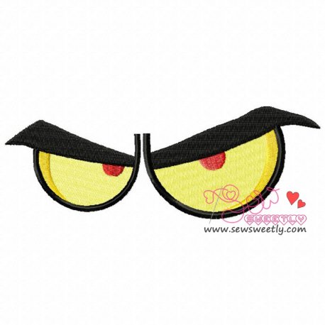 Angry Eyes Embroidery Design- 1