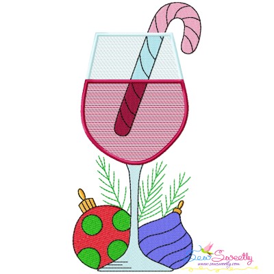 Embroidery Design - Christmas Wine Glass-4-1