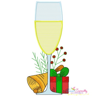 Embroidery Design - Christmas Wine Glass-3-1