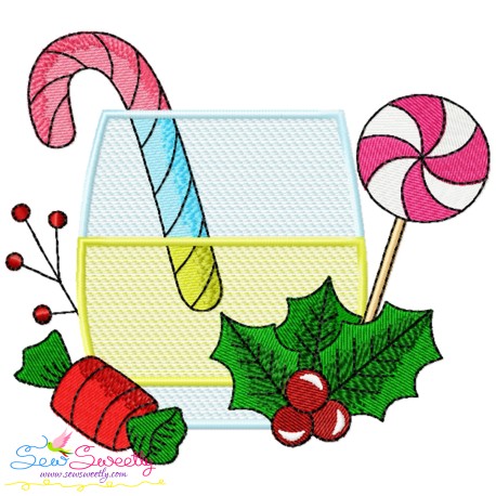 Embroidery Design - Christmas Wine Glass-1