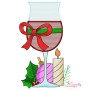 Christmas Wine Glasses Embroidery Design Bundle-9