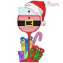 Christmas Wine Glasses Embroidery Design Bundle-5