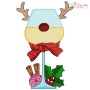 Christmas Wine Glasses Embroidery Design Bundle-2