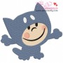 Cartoon Cat Boy Embroidery Design Pattern-1
