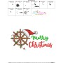 Embroidery Design - Merry Christmas Ship Wheel-2