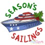 Sailing Into Christmas Embroidery Design Bundle-11