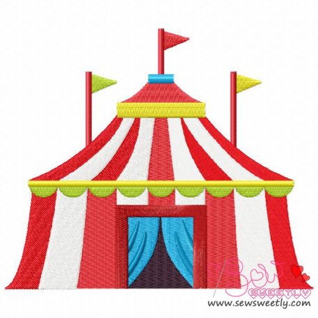 Circus Tent Embroidery Design- 1