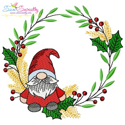 Christmas Gnome-6 Embroidery Design Pattern-1