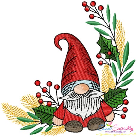 Christmas Gnome-4 Embroidery Design Pattern-1