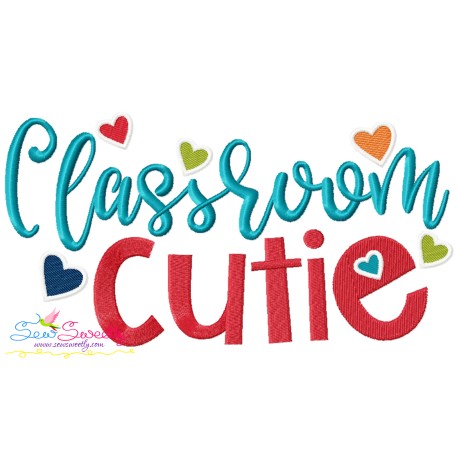 Classroom Cutie Machine Embroidery Design Pattern