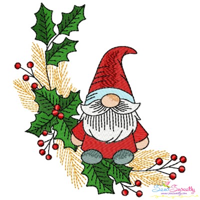 Christmas Gnome-2 Embroidery Design Pattern-1