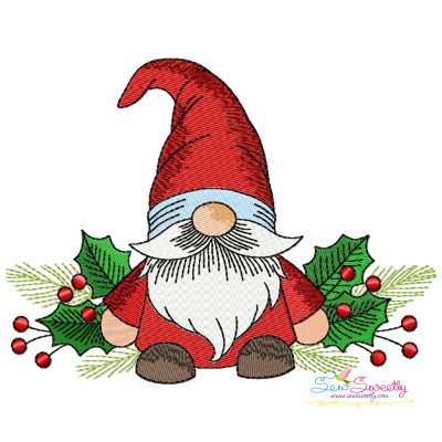 Christmas Gnome-1 Embroidery Design Pattern-1