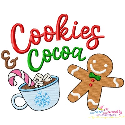 Cookies And Cocoa Embroidery Design Pattern-1