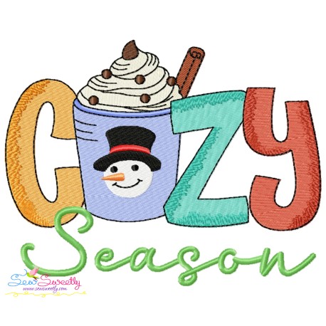 Cozy Season Embroidery Design Pattern