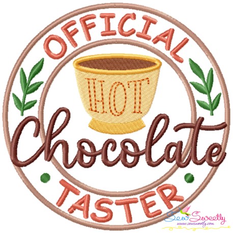 Official Chocolate Tester Embroidery Design Pattern-1