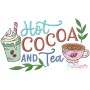 Hot Cocoa And Tea Embroidery Design Pattern