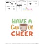 Have a Cup of Cheer Embroidery Design Pattern