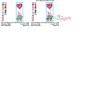 Bookmark Embroidery Design - Valentine Gnome - 7