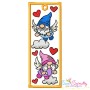 Valentine Gnome Bookmarks Embroidery Design Bundle