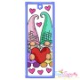 Valentine Gnome Bookmarks Embroidery Design Bundle