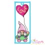 Valentine Gnome Bookmarks Embroidery Design Bundle