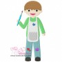 Little Artist Boy Embroidery Design Pattern-1