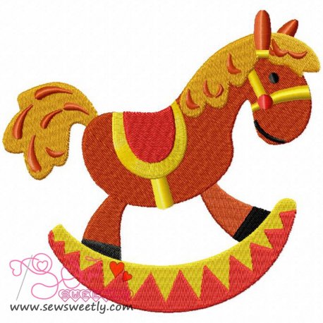 Rocking Pony Embroidery Design- 1